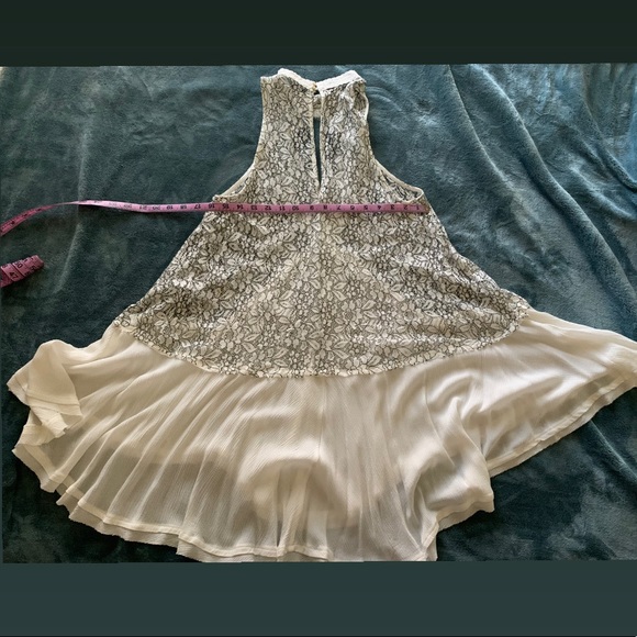 Free People Tell Tale Lace Cutout Contrast Top, S - Picture 5 of 8